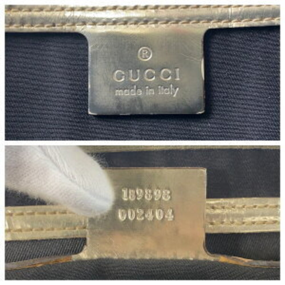 GUCCI white gold GG Supreme canvas handbag - Picture 4 of 10